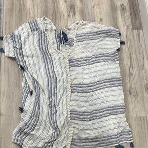 Gypsy Striped Blue and White cover up summer beach size small